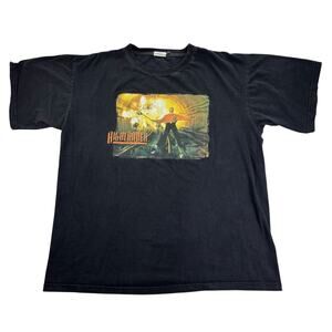 Vintage 80s Highlander Movie Promo Men's XL Black T-Shirt